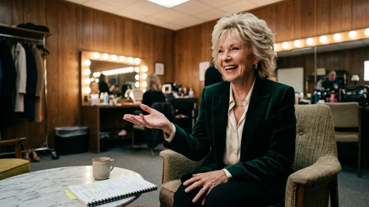 Jean Smart lächelt elegant auf dem roten Teppich bei einer Preisverleihung
