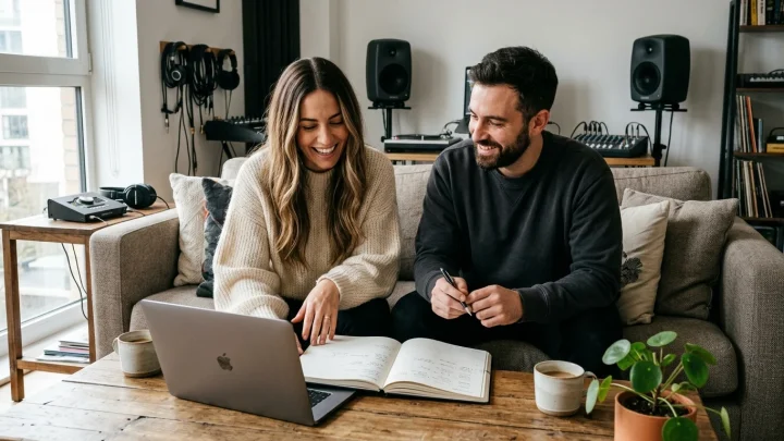 Sängerin Joelina Drews mit ihrem Partner Adrian Louis