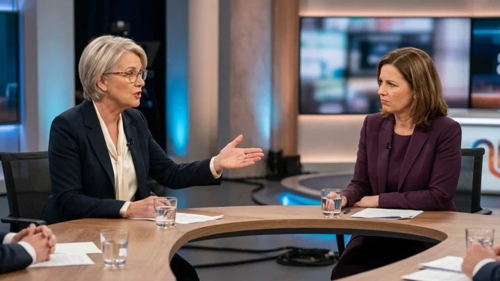 Karin Prien diskutiert in der ARD-Talkshow Caren Miosga über politische Reformen