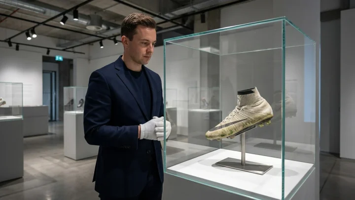 Mario Götzes linker Fußballschuh aus dem WM-Finale 2014