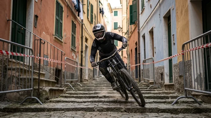 Johannes Fischbach beim Red Bull Cerro Abajo in Genua