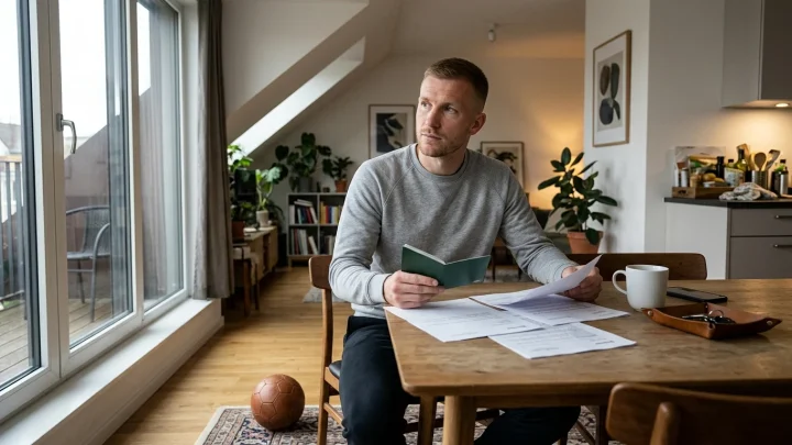 Mitchell Weiser im Trikot auf dem Spielfeld fokussiert den Ball