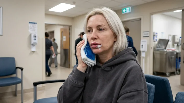 Cora Schumacher teilt Aufnahmen nach einem medizinischen Eingriff an der Lippe