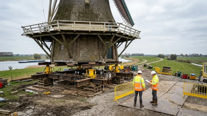 Historische Windmühle bei Waardenburg in den Niederlanden