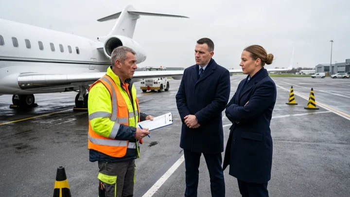 US-Regierungsflugzeug auf dem Rollfeld