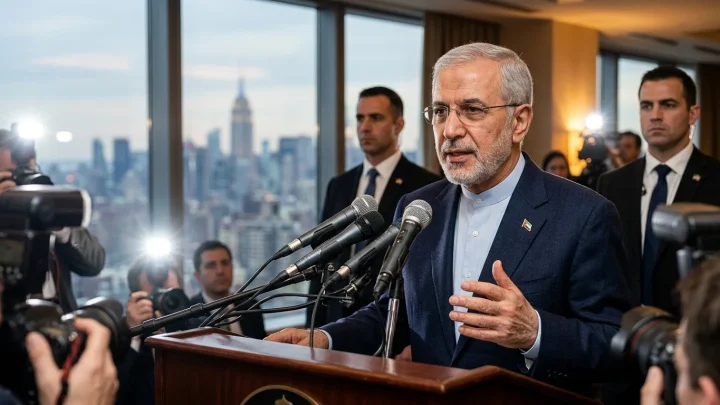 Irans Außenminister Abbas Araghchi bei den Vereinten Nationen in New York