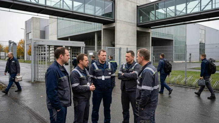 Proteste von Audi-Mitarbeitern gegen die Sparpläne des VW-Konzerns am Standort Neckarsulm