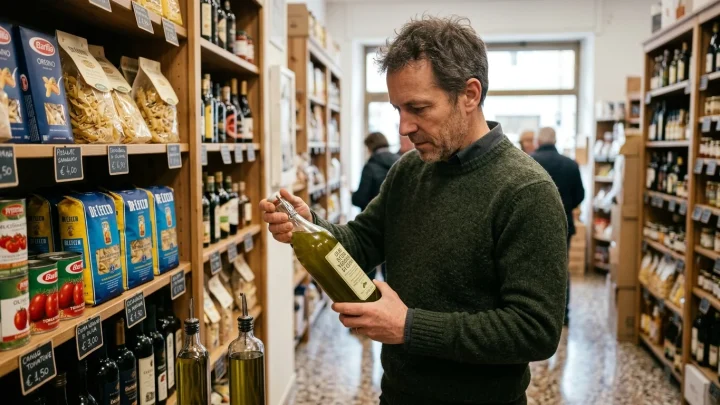 Flasche Olivenöl als Symbolbild für den Warenrückruf von Andronaco