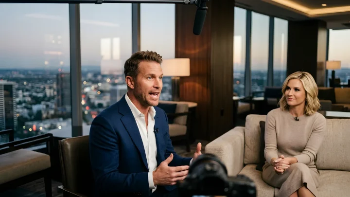Rafael van der Vaart bei einer Fußball-Analyse im TV-Studio