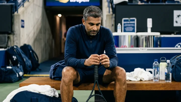 Tennisprofi Rajeev Ram nach einem Match auf der ATP-Tour