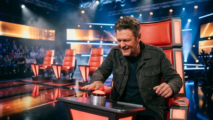 Rea Garvey auf dem roten Drehstuhl bei The Voice of Germany