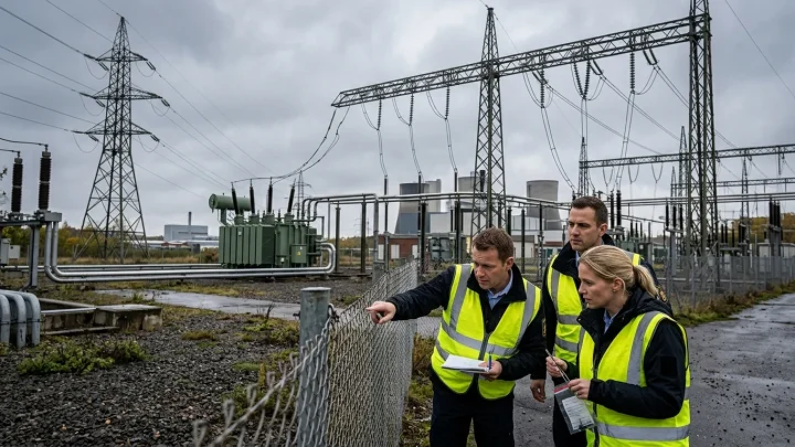 Umspannwerk des Netzbetreibers Amprion in Bergheim
