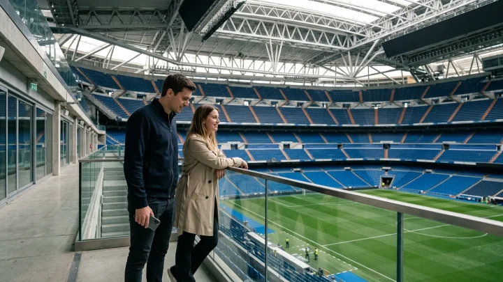Das modernisierte Santiago Bernabéu Stadion in Madrid