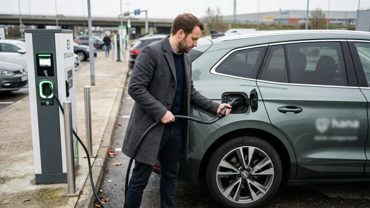 Skoda Peaq elektrisches Flaggschiff-SUV in Fahrt