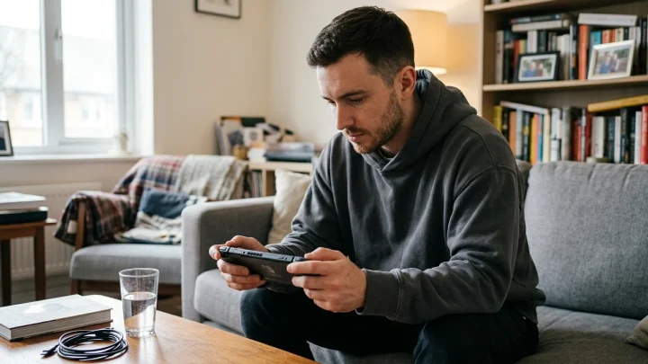 Nintendo Switch Konsole mit Star Wars Videospielen auf dem Bildschirm