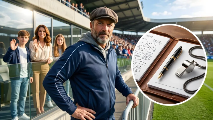 Steffen Baumgart an der Seitenlinie mit Schiebermütze