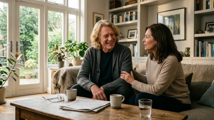 Thomas Gottschalk lächelt erleichtert bei einem öffentlichen Auftritt
