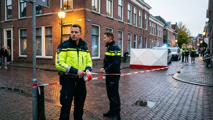 Einsatzkräfte sperren einen Tatort nach einem Messerangriff ab