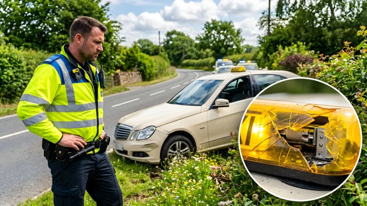 Symbolbild Polizeiabsperrung nach Verkehrsunfall
