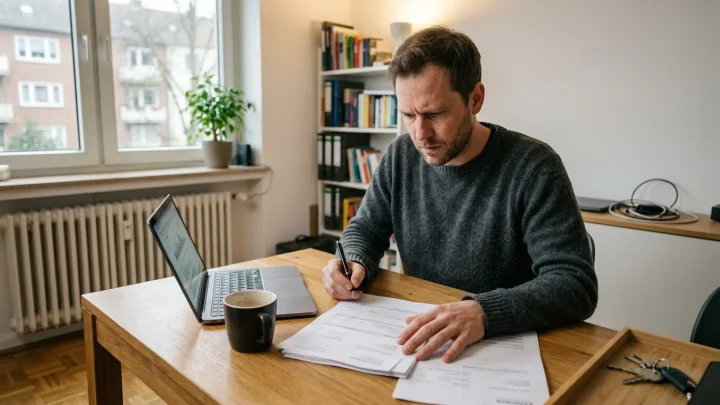 Kalender mit Symbolen für Gesetzesänderungen und Finanzen