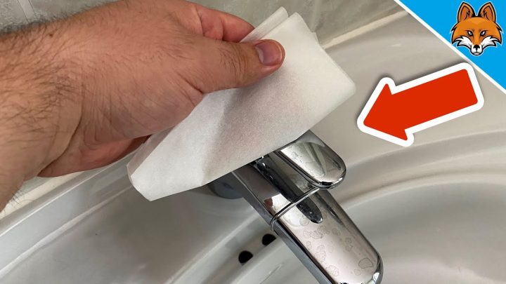 Wasserhahn mit Backpapier reinigen: Warum dieser Haushaltstrick gegen Kalkflecken wirkt
