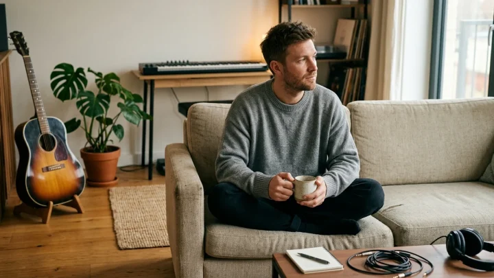 Pop-Sänger Wincent Weiss bei einem Konzertauftritt vor Publikum
