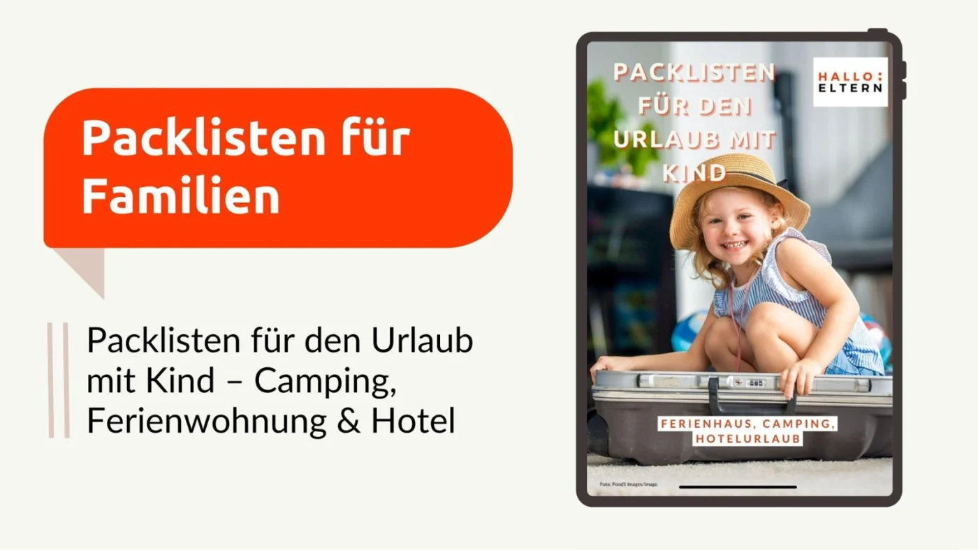 Das Cover des PDFs Packliste für Urlaub mit Kind