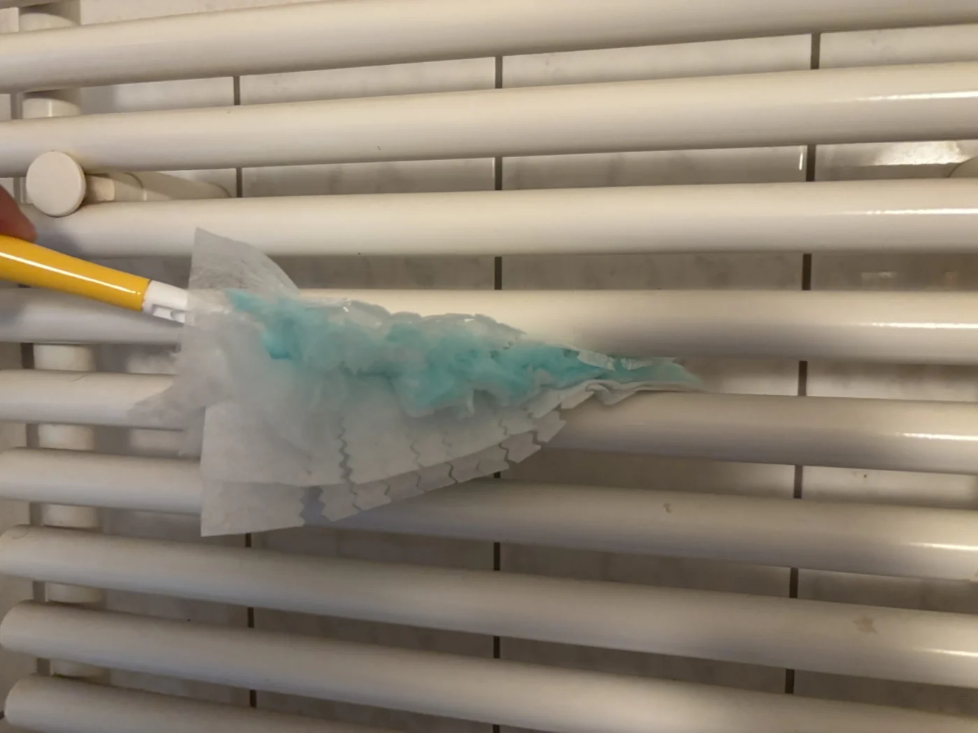 Der Swiffer erreicht auch die kniffligen Zwischenräume.