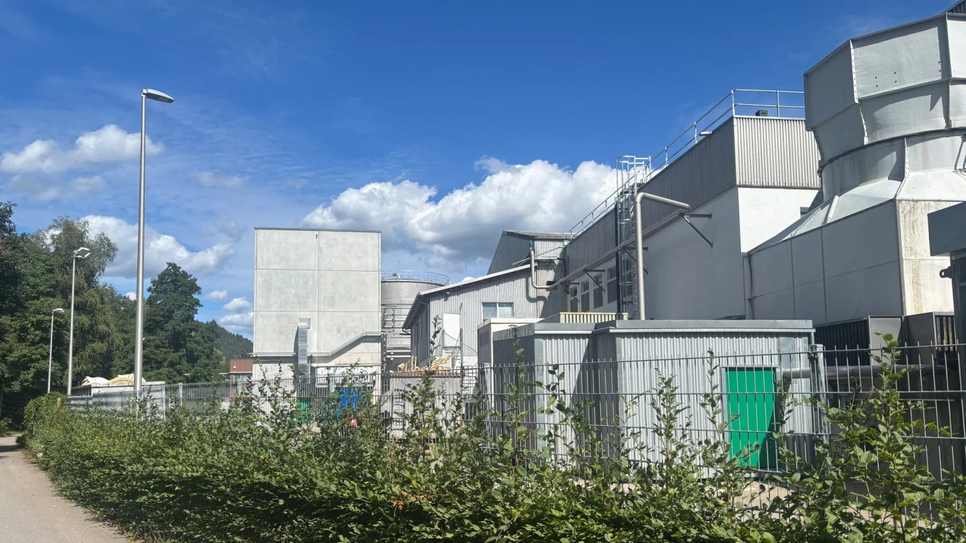 Die Werksgebäude von Frischfaser Karton in Baiersbronn