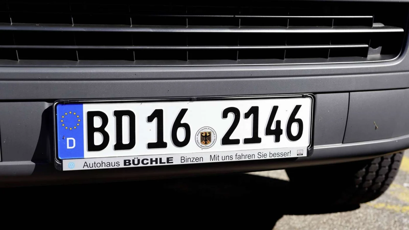 Fahrzeugkennzeichen von der Bundesfinanzverwaltung.