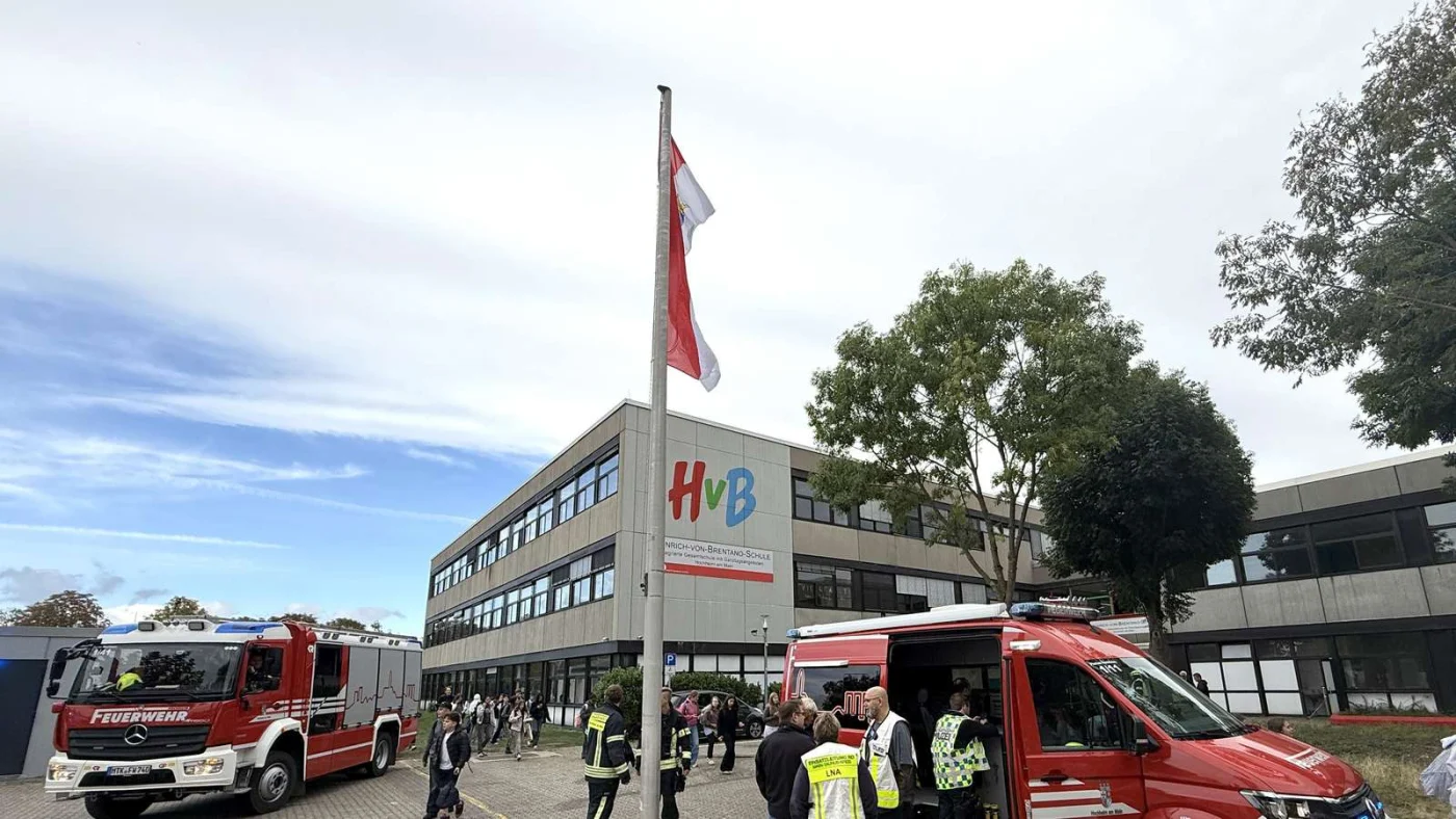 Feuer in einer Hochheimer Schule.