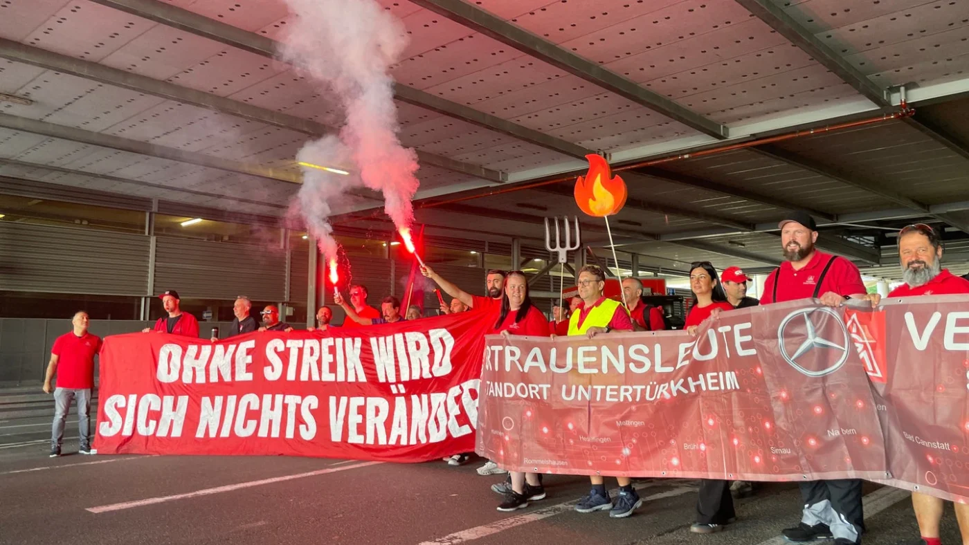 Gegen die Sparpläne von VW gibt es bei Audi in Neckarsulm Proteste.