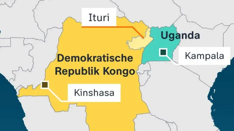 Grafik, Karte, Ituri, Demokratische Republik Kongo, Uganda