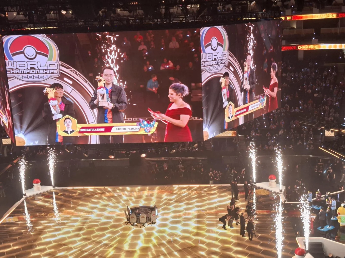 Im Chase Center in San Francisco wurde der neue Pokémon-Champion 2026, Takuma Yamazaki, gekürt (VGC).