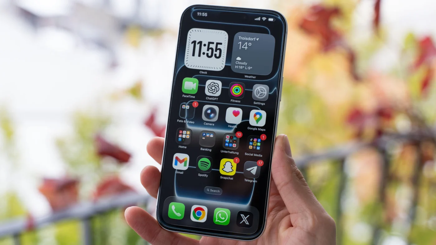 iphone 17 pro vprderseite hand