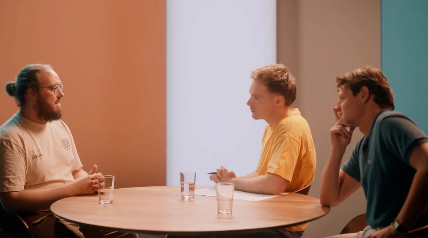Mehr Debatte, bitte: Moderator Daniel Frevel (M.) leitet das NRD-Talkformat