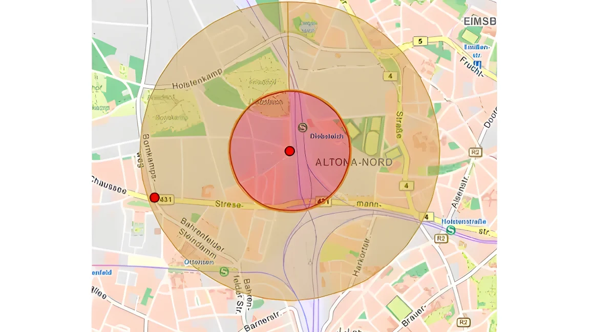 Nach einem Bombenfund hat die Polizei einen Sperr- und Warnradius eingerichtet.