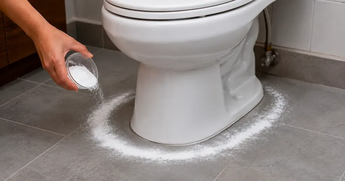 Natron am Toilettenfuß: Warum das Pulver für mehrere Stunden einwirken sollte