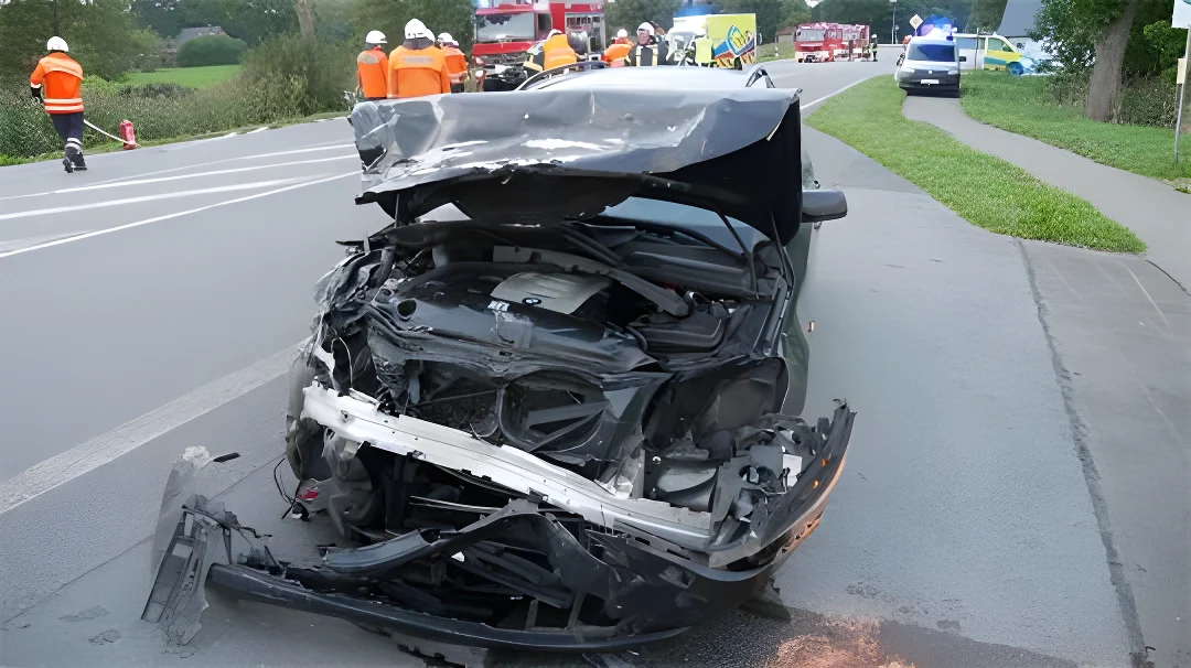 Schwerer Unfall auf der B73 in Wingst: BMW und Audi kollidieren beim Abbiegen – Zwei Verletzte