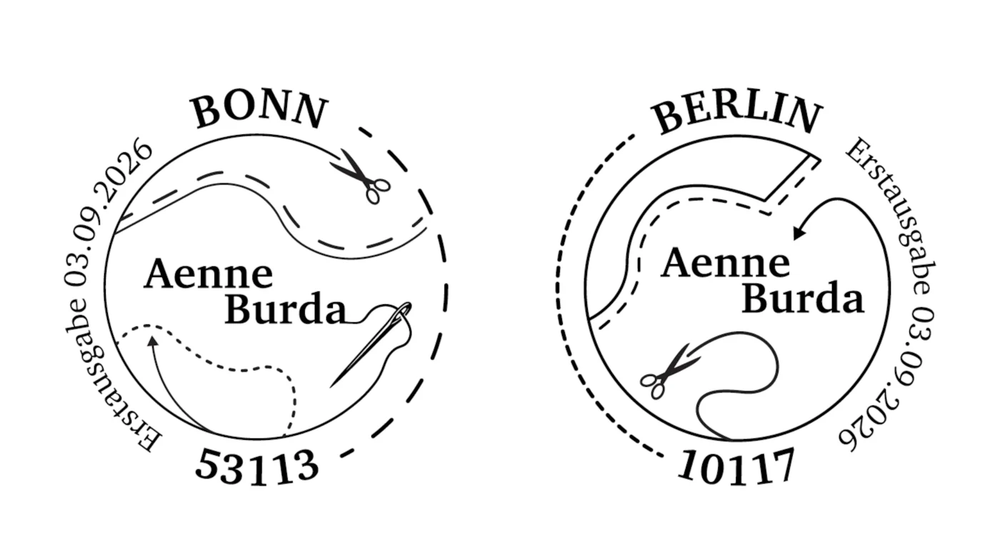 Stempel zur Sonderbriefmarke Aenne Burda