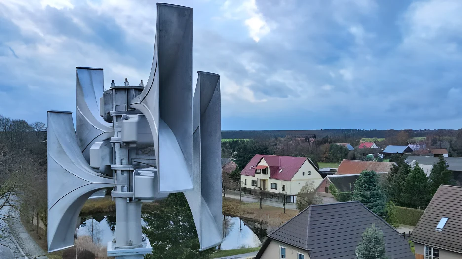 Symbolbild: Eine Sirene in einem Dorf in Brandenburg (Luftaufnahme mit einer Drohne). (Quelle: Picture Alliance/Patrick Pleul)