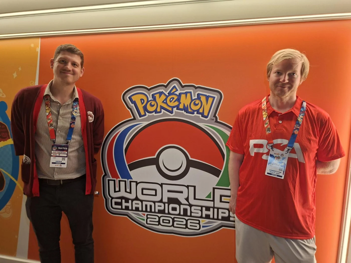 Tord Reklev (rechts) und unser Redakteur Philipp Hansen trafen sich bei den Pokémon Worlds 2026 in San Francisco.