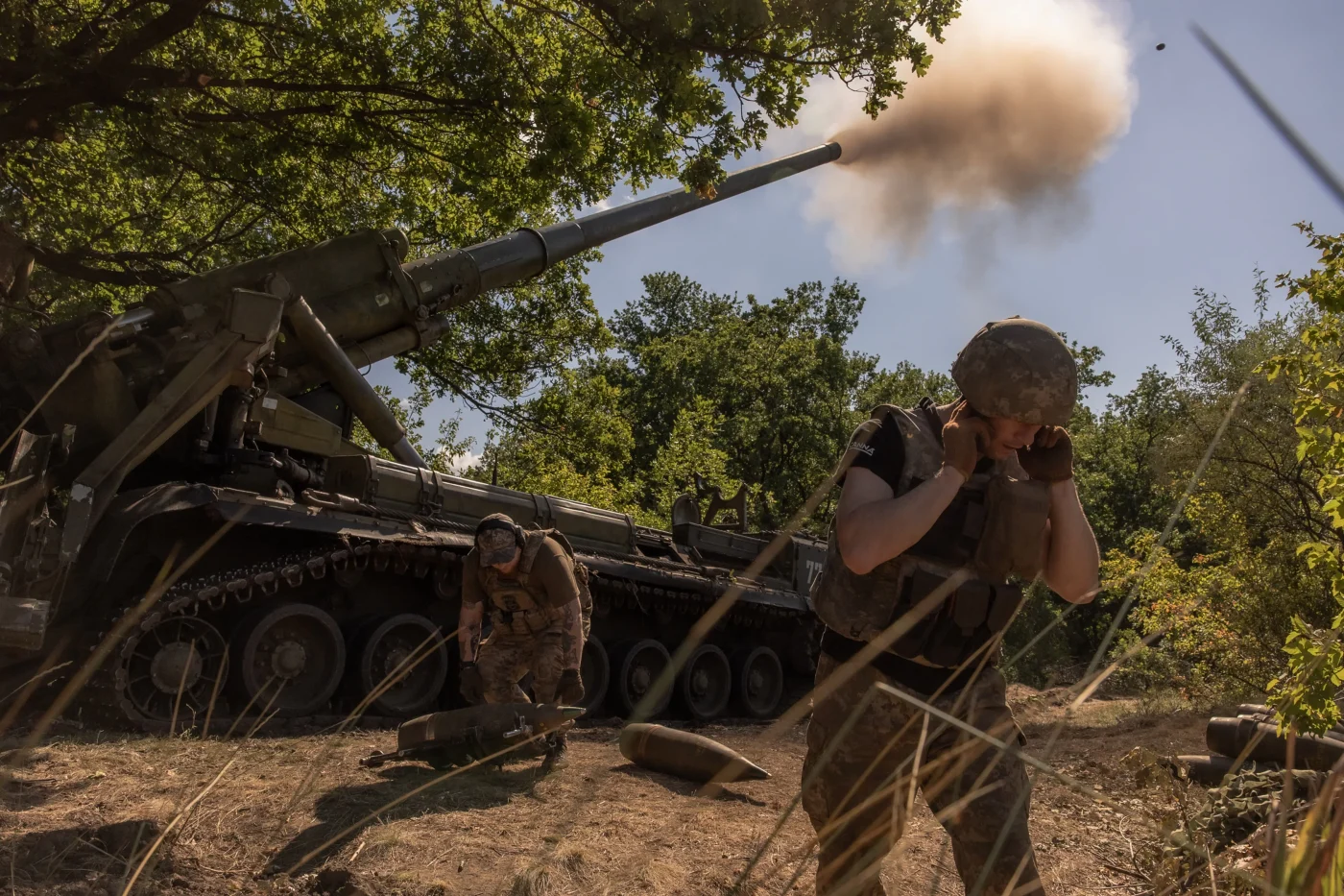 Ukrainische Soldaten an der Front in der Ukraine. (Symolbild)