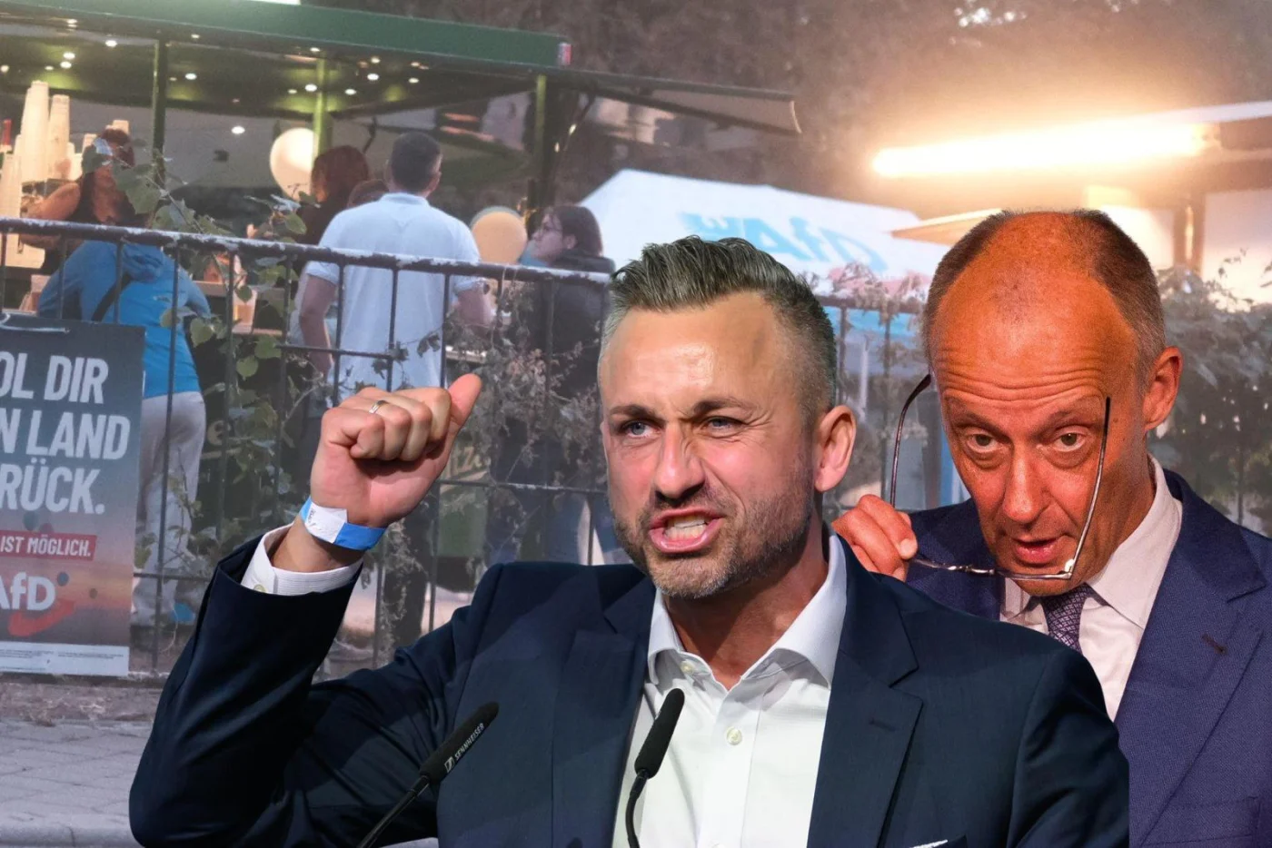 Ulrich Siegmund und Kanzler Friedrich Merz in einer Montage