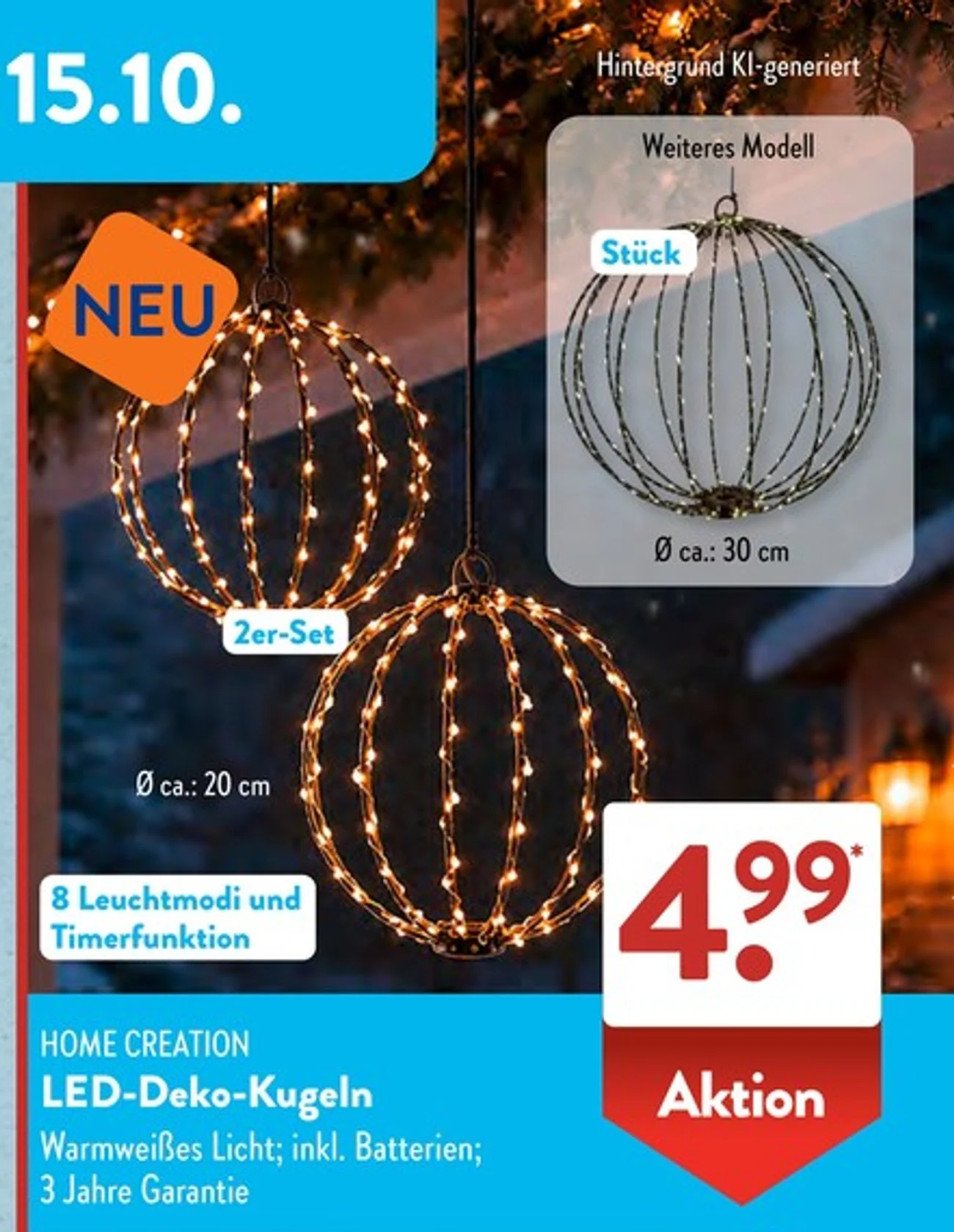 Deko-Kugeln von Aldi Süd.
