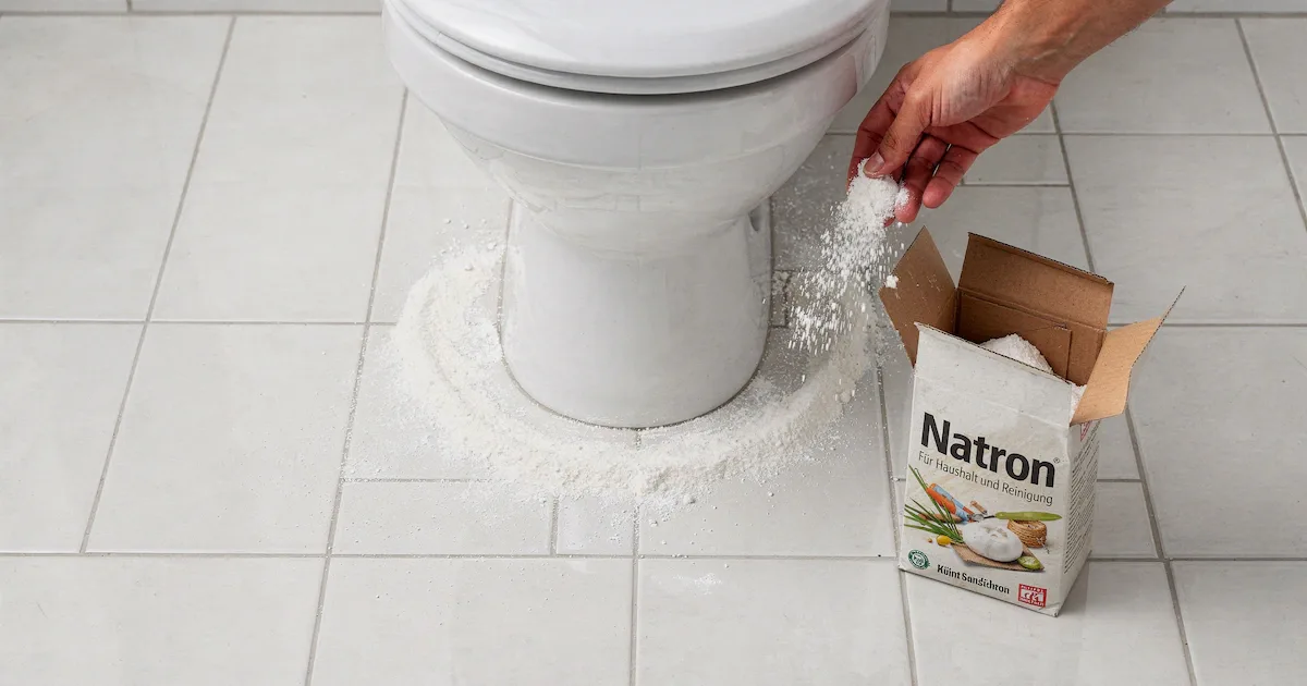 Natron am Toilettenfuß: Warum das Pulver gegen Feuchtigkeit und Gerüche hilft